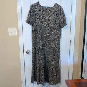 Pretty Garden Black Cheetah Dress
